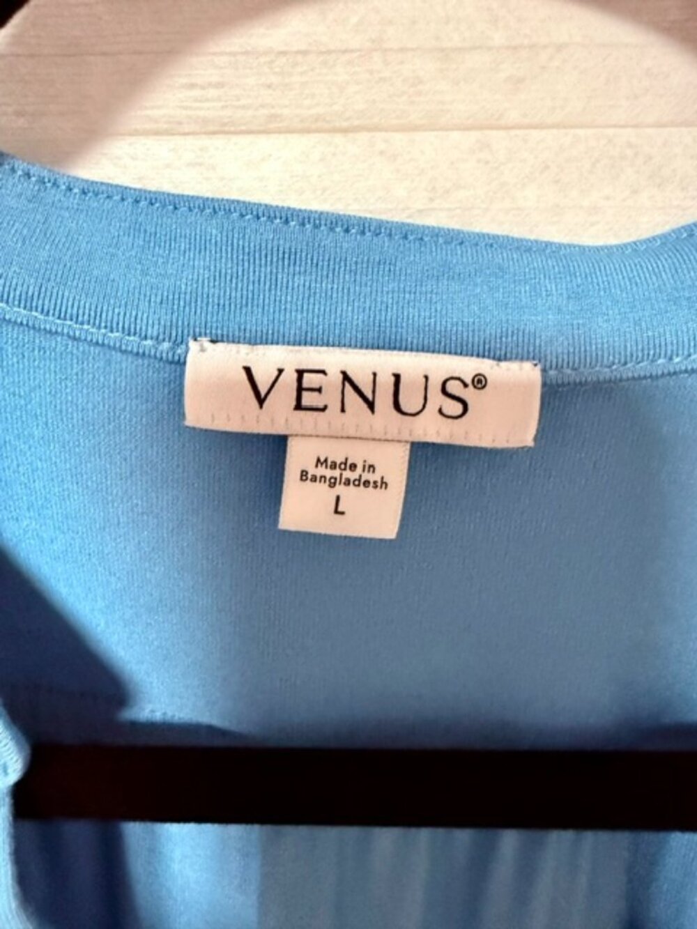 Venus Puff Sleeve Top Blue Large - Picture 3 of 3